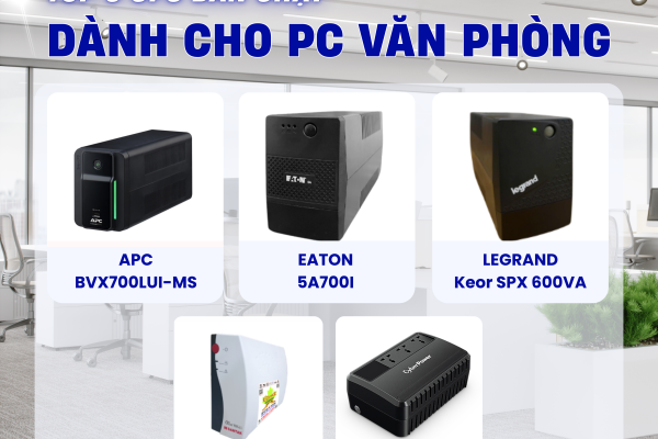 TOP 5 UPS Đáng Mua Nhất Cho PC Văn Phòng – Giải Pháp Bảo Vệ Thiết Bị Hiệu Quả Năm 2025